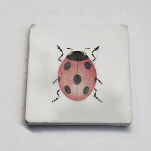 Xenia Taler Design Ladybug 4" x 4" Tile Wall Hanging